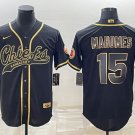 men's & youth Football Chiefs Uniform #15 Patrick Mahomes Jerseys Black Gold Baseball Cool Shirts