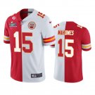 men's & youth Football Chiefs Uniform #15 Patrick Mahomes Jersey Red/White Split LVII C patch Shirts