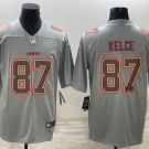 men's Football Chiefs Uniform #87 Travis Kelce Jerseys Gray Atmosphere Fashion Limited adults Shirts