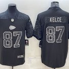 men's & youth Football Chiefs Uniform 87 Travis Kelce Jerseys Black RFLCTV Reflective Limited Shirts