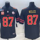 men's & youth Football Chiefs Uniform #87 Travis Kelce Jerseys Black LVII C patch Limited Shirts