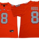 men's & youth Football Tigers Uniform #8 Justyn Ross Jerseys College Orange Game Limited Shirts