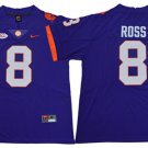 men's & youth Football Tigers Uniform #8 Justyn Ross Jerseys College Purple Game Limited Shirts