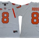 men's & youth Football Tigers Uniform #8 Justyn Ross Jerseys College White Game Limited Shirts