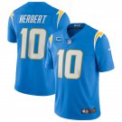 men's & youth Football Chargers Uniform #10 Justin Herbert Jerseys Blue with C patch Limited Shirts