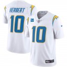 men's & youth Football Chargers Uniform #10 Justin Herbert Jerseys White with C patch Limited Shirts