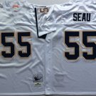men's & youth Football Chargers Uniform #55 Junior Seau Jerseys Vintage White Throwback Mesh Shirts
