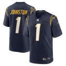 men's & youth Football Chargers Uniform #1 Quentin Johnston Jerseys Navy Player Game Limited Shirts