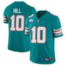 men's & youth Football Dolphins Uniform #10 Tyreek Hill Jerseys Aqua with C patch Limited Shirts