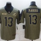 men's & youth Football Dolphins Uniform #13 Dan Marino Jerseys 2021 Olive Salute To Service Shirts