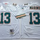 men's & youth Football Dolphins Uniform #13 Dan Marino Jersey Vintage White Throwback Mesh Shirts