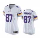 Women's Football Vikings Uniform #87 T.J. Hockenson Jerseys White Player Game Limited ladys Shirts