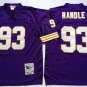 men's & youth Football Vikings Uniform #93 John Randle Jersey Vintage Purple Throwback Mesh Shirts