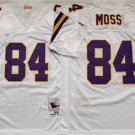 men's & youth Football Vikings Uniform #84 Randy Moss Jersey Vintage White Throwback Mesh Shirts