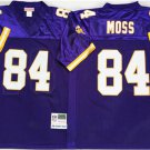 men's & youth Football Vikings Uniform #84 Randy Moss Jersey Vintage Purple Throwback Mesh Shirts