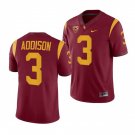 men's & youth Football Trojans Uniform #3 Jordan Addison Jerseys College Cardinal Limited Shirts