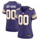 Women's Football Minnesota Vikings Uniform #00 Custom Jerseys Purple Classic F.U.S.E. ladys Shirts