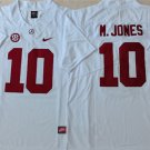 men's & youth Football Crimson Tide Uniform #10 Mac Jones Jerseys College White Game Limited Shirts