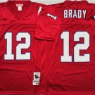 men's & youth Football Patriots Uniform #12 Tom Brady Jersey Vintage Red Throwback M&N Mesh Shirts