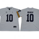 men's & youth Football Wolverines Uniform #10 Tom Brady Jerseys College White Game Limited Shirts