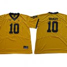 men's & youth Football Wolverines Uniform #10 Tom Brady Jerseys Gold College Game Limited Shirts