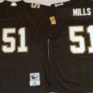 men's & youth Football Saints Uniform #51 Sam Smills Jersey Vintage Black Throwback M&N Mesh Shirts