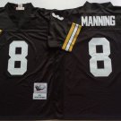 men's & youth Football Saints Uniform #8 Archie Manning Jersey Vintage Black Throwback Mesh Shirts