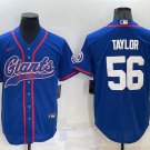 men's & youth Football NY Giants Uniform #56 Lawrence Taylor Jerseys Blue Baseball CoolBase Shirts