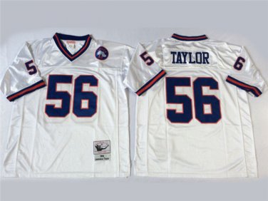 New York Giants #56 Lawrence Taylor Blue Throwback Womens Jersey