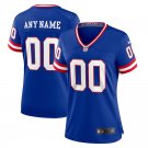 Women's Football New York Giants Uniform #00 Custom Jerseys Royal Classic Limited ladys Shirts