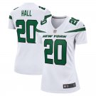 Women's Football NY Jets Uniform #20 Breece Hall Jerseys White Player Game Limited ladys Shirts