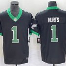 men's & youth Football Eagles Uniform #1 Jalen Hurts Jerseys Black 2023 F.U.S.E. Limited Shirts