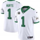 men's & youth Football Eagles Uniform #1 Jalen Hurts Jerseys White with C patch 2023 Limited Shirts