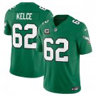 men's & youth Football Eagles Uniform #62 Jason Kelce Jerseys Kelly Green C patch F.U.S.E. Shirts