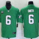 men's & youth Football Eagles Uniform #6 DeVonta Smith Jerseys Kelly Green C patch Limited Shirts