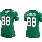 Women's Football Eagles Uniform #88 Dallas Goedert Jerseys Kelly Green 2023 F.U.S.E. ladys Shirts