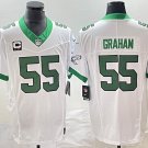 men's & youth Football Eagles Uniform #55 Brandon Graham Jerseys White C patch 2023 F.U.S.E. Shirts
