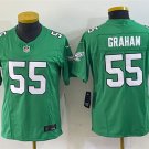 Women's Football Eagles Uniform #55 Brandon Graham Jerseys Kelly Green 2023 F.U.S.E. ladys Shirts