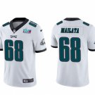 men's & youth Football Eagles Uniform #68 Jordan Mailata Jerseys White Super Bowl LVII Game Shirts