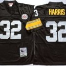 men's & youth Football Steelers Uniform #32 Franco Harris Jersey Vintage Black Throwback Mesh Shirts