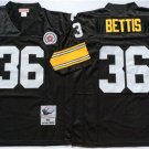 men's & youth Football Steelers Uniform #36 Jerome Bettis Jersey Vintage Black Throwback Mesh Shirts