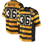 men's & youth Football Steelers Uniform #36 Jerome Bettis Jerseys Yellow/Black 80TH Throwback Shirts