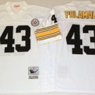 men's & youth Football Steelers Uniform #43 Troy Polamalu Jersey Vintage White Throwback Mesh Shirts