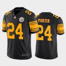 men's & youth Football Steelers Uniform #24 Joey Porter Jr. Jerseys Black 2023 Draft Limited Shirts
