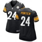 Women's Football Steelers Uniform #24 Joey Porter Jr. Jerseys Black 2023 Draft Limited ladys Shirts