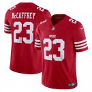 men's & youth Football 49ers Uniform #23 Christian McCaffrey Jerseys Scarlet F.U.S.E. Limited Shirts