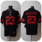 men's & youth Football 49ers Uniform #23 Christian McCaffrey Jerseys Black 2022 Game Limited Shirts