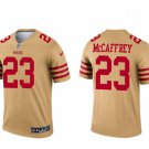 men's & youth Football 49ers Uniform #23 Christian McCaffrey Jerseys Gold Inverted Legend Shirts