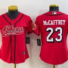 Women's Football 49ers Uniform #23 Christian McCaffrey Jerseys Red Baseball CoolBase ladys Shirts