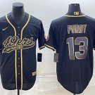 men's & youth Football 49ers Uniform #13 Brock Purdy Jerseys Black Gold Baseball CoolBase Shirts